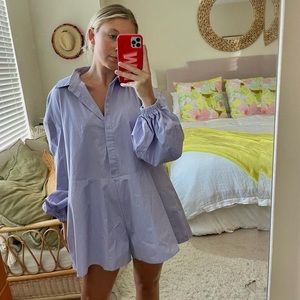 Purple Long Sleeve Romper